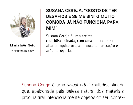 "I LIKE CHALLENGES AND IF I FEEL TOO CONFORTABLE IT DOESN'T WORK FOR ME" — 2