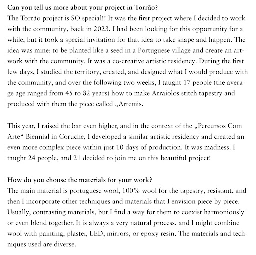 INTERVIEW WITH SUSANA CEREJA — 12