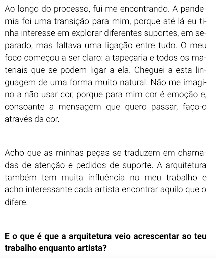 "I LIKE CHALLENGES AND IF I FEEL TOO CONFORTABLE IT DOESN'T WORK FOR ME" — 12