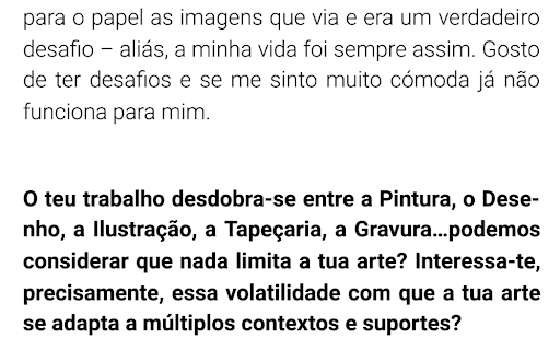 "I LIKE CHALLENGES AND IF I FEEL TOO CONFORTABLE IT DOESN'T WORK FOR ME" — 6